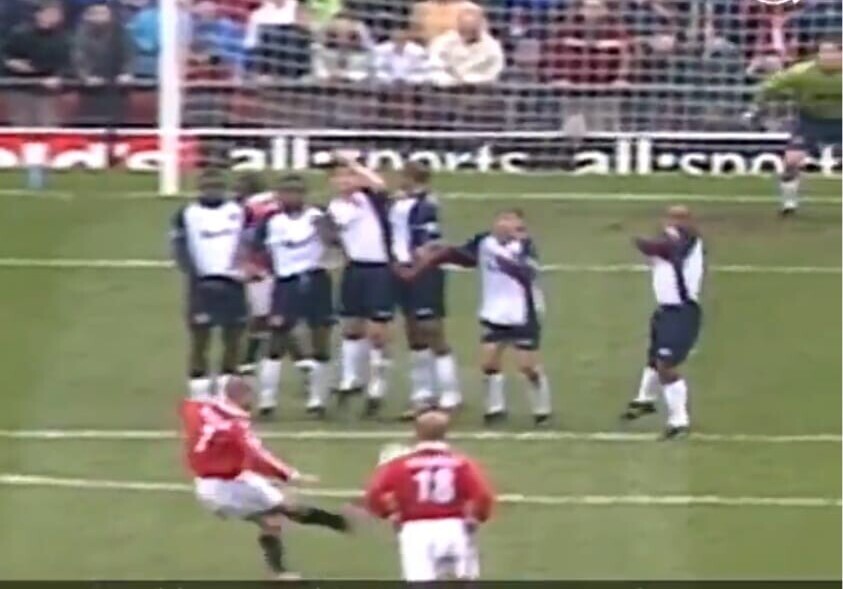 David Beckham kick
